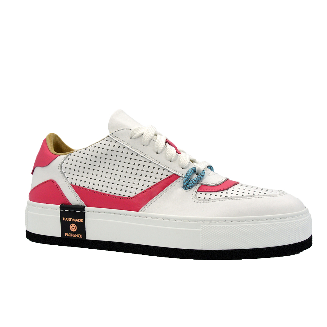 SPACE _ White Perforated Calf / Pink